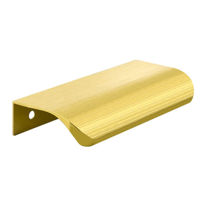 Brushed Brass Rounded Edge Finger Pulls for Drawers