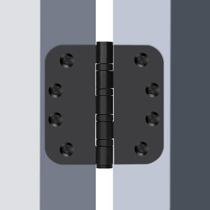 Stainless Steel Black Ball Bearing 4'' with 5/8'' Radius Corners Door Hinges for Heavy-Duty Door
