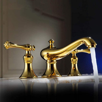Veronae Vintage European Two-Handle 3-Hole Widespread Bathroom Sink Faucet