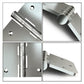 304 Stainless Steel Satin Nickel 4in x 4in with 5/8'' Radius Corners Door Hinges for Exterior Doors