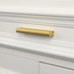 Adjustable Cabinet Finger Pulls, Black / Brushed Brass Handles