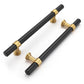 Black Gold T-Bar Cabinet Handles Kitchen Cabinet Hardware
