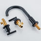 3 Holes 360° Swivel Spout Antique Brass Widespread Bathroom Sink Faucets
