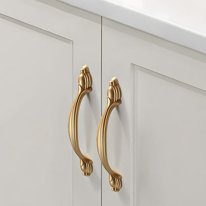 Gold Zinc Alloy Cabinet Handles and Flower Knobs