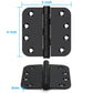 Stainless Steel Black Ball Bearing 4'' with 5/8'' Radius Corners Door Hinges for Heavy-Duty Door