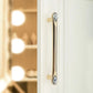 Faceted Crystal Glass Cabinet Pulls and Knobs in Gold