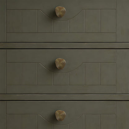 Organic Round Textured Zinc Alloy Cabinet Knobs