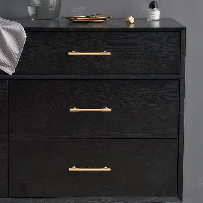 Fluted Metal Cabinet Pulls and Knobs for Kitchen Cabinets