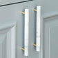 Natural Marble Brass Cabinet Pulls and Knobs