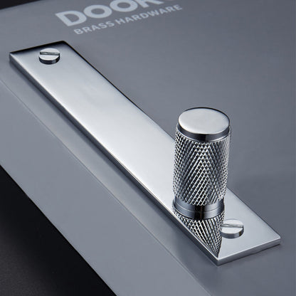 Chrome Textured Cabinet Pulls and Knobs with Backplate Options