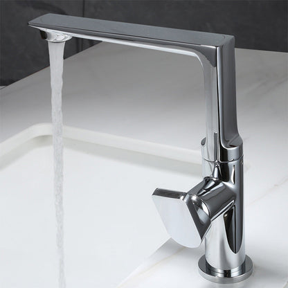 Ferron Modern Waterfall Single-Hole Bathroom Sink Faucet with 360° Swivel Spout