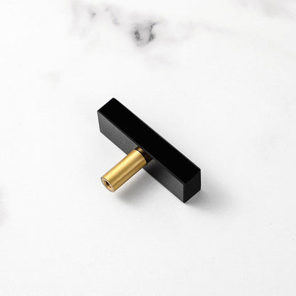 Marble-Look Square Cabinet Pulls and Single-Hole Handles