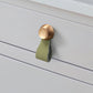 Leather Strap Cabinet Pulls and Knobs with Zinc Alloy Mounts