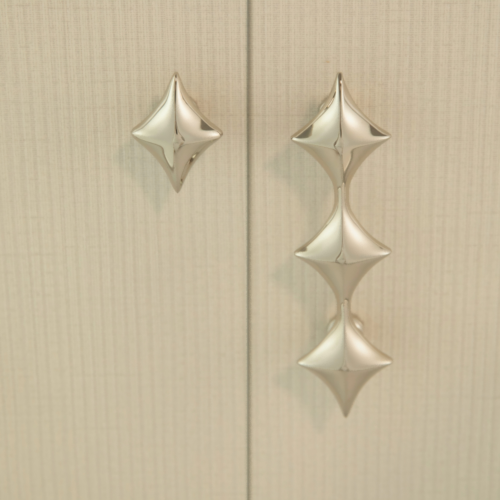 Star-Shaped Solid Brass Cabinet Pulls and Knobs