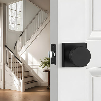 Passage Square Door Knobs for Closet, Hallway and Dining Room Doors