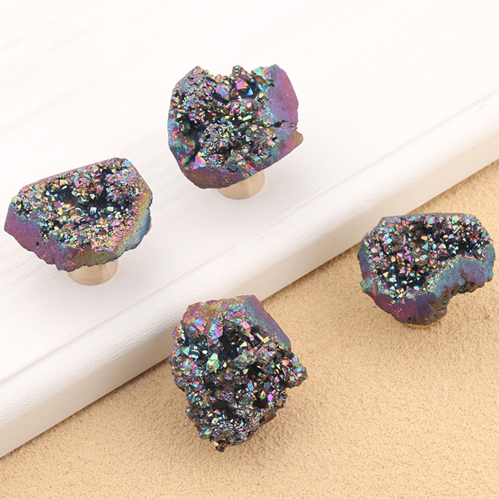 Faceted Crystal Cabinet Knob for Wardrobes