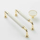 Leather Wrapped Brass Cabinet Pulls and Knobs