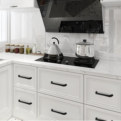 Black 5 Inch Rounded Arch Cabinet Pulls for Kitchens
