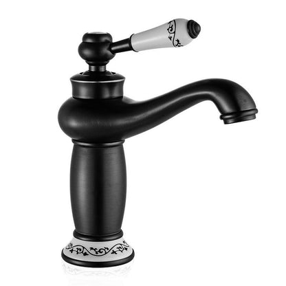 Aurex Retro Solid Brass Single Hole Bathroom Sink Faucet, Sink Mixer, Hot and Cold Water Tap