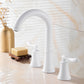 360 Degree Swivel Spout 3 Holes 2 Handles Widespread Bathroom Faucets