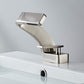 Sereno Waterfall Single Lever Brass Bathroom Sink Faucet, Single Hole Basin Faucet