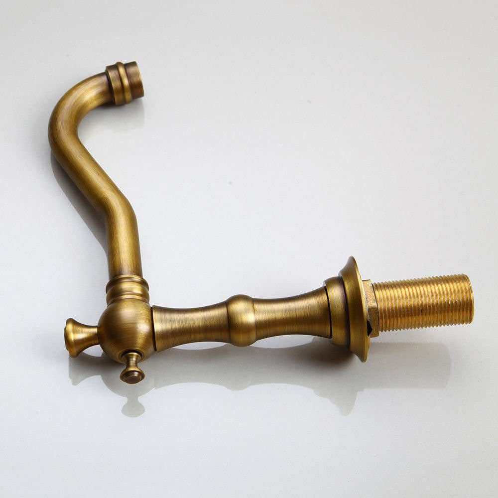 Brassivo Antique Dual Cross Handle 3-Hole Widespread Bathroom Sink Faucet