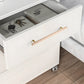Wood Square Bar Cabinet Handles and Drawer Pulls with Brass Base