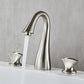 Simple 2 Handle 3 Hole Bathroom Sink With Faucet
