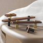 Wood Grain Cabinet Handles and Knobs with Metal Posts
