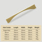 Gold Arch Cabinet Pulls, Aluminum Alloy Drawer Handles