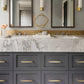 Gold Brass Curved Cabinet Pulls and Drawer Handles