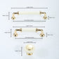 White Ceramic Cabinet Pulls and Knobs, Gold / Black Options