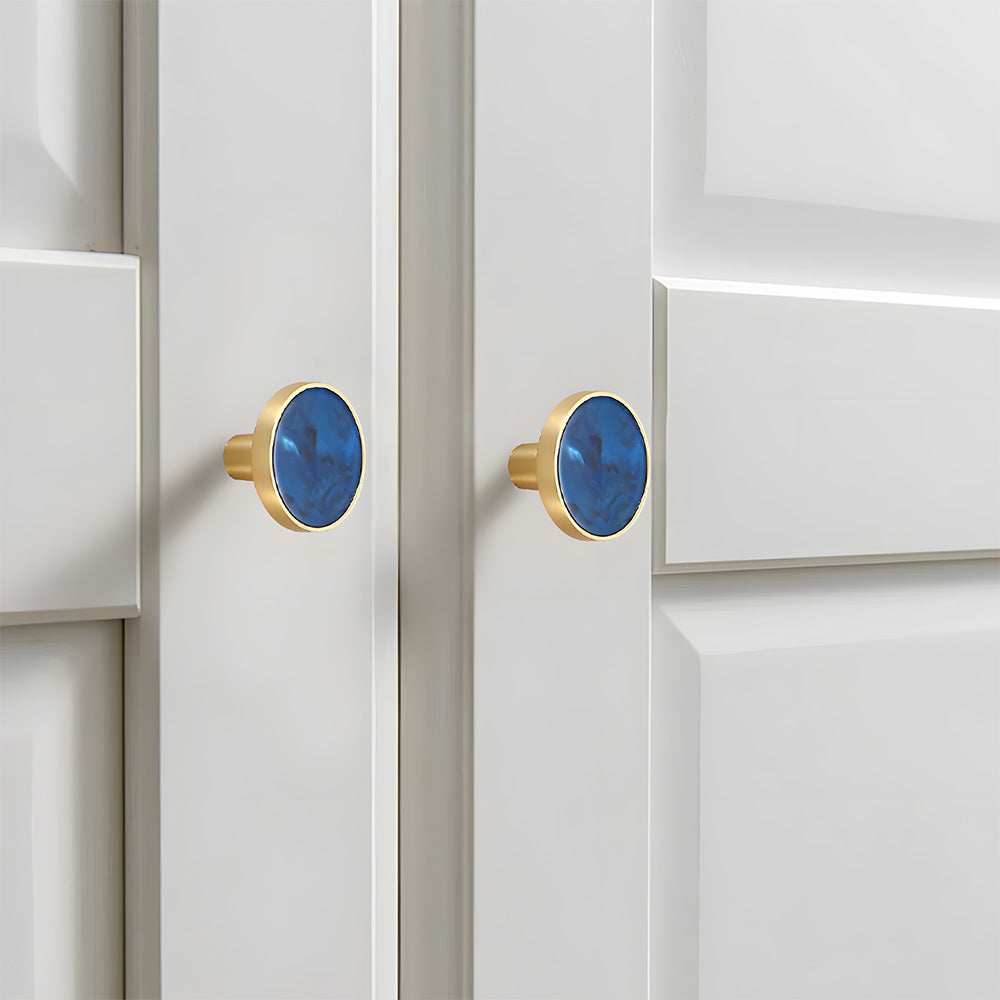 Colored Inset Cabinet Knobs for Wardrobes and Drawers