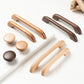 Curved Solid Wood Cabinet Handles and Round Cabinet Knobs