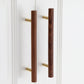 Wood and Brass Cabinet Pulls for Cabinets and Drawers