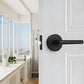 Gold and Black Interior Door Lever Handles for Bedroom and Hallway Doors