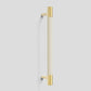 Colorful Leather and Brass Cabinet Pulls and Knobs