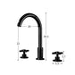 Modern 2-handle Brass Widespread Bathroom Sink Faucets