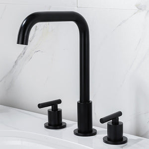 Dual Lever Brass Bathroom Sink Faucets