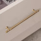 Gold Round Bar Cabinet Pulls and Matching Knobs