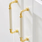 Polished Gold Leather Cabinet Pulls and Knobs
