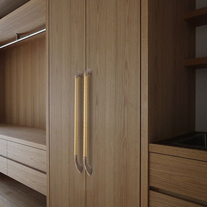 Round Bar Cabinet Pulls with Curved Tapered Feet