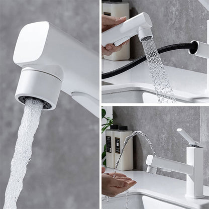 Tavik Modern Square Dual-Mode Pull-Out Bathroom Sink Faucet
