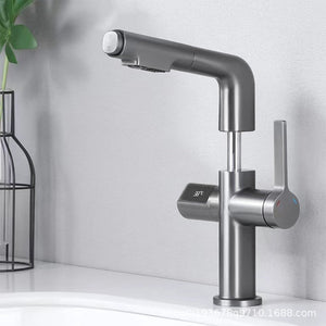 Push Button Switching Temperature Digital Bathroom Faucet