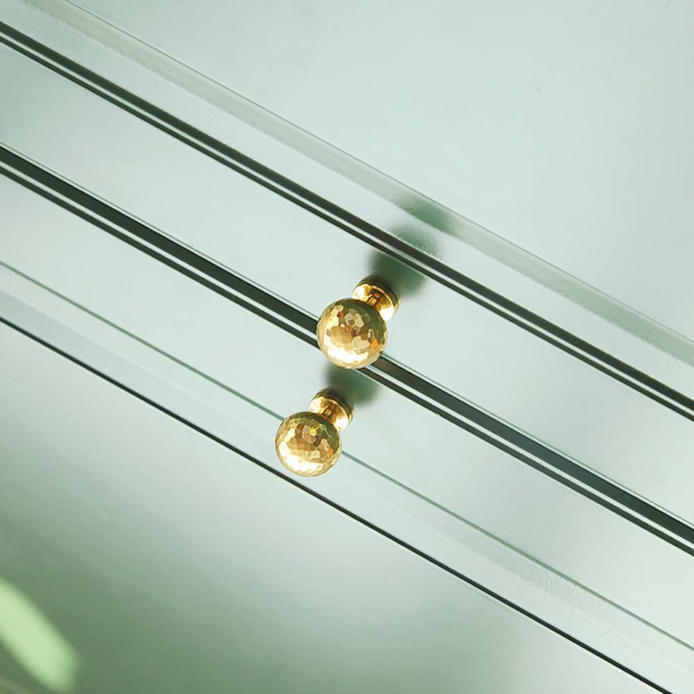 Hammered Gold Brass Cabinet Knobs, Single Hole
