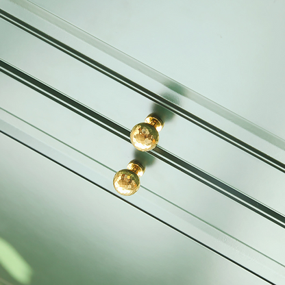 Hammered Gold Brass Cabinet Knobs, Single Hole