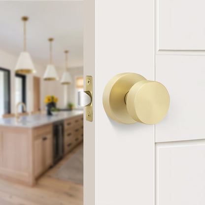 Heavy Duty Round Passage Door Knobs for Hallway and Closet Doors