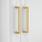 Square Bar Cabinet Handles and Pulls, Gold / Black