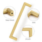 Square Bar Cabinet Handles and Pulls, Gold / Black