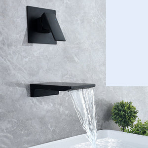 Waterfall Single Handle Wall Mounted Bathroom Sink Faucet
